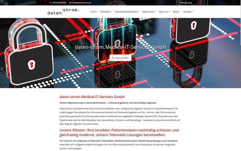 Vorschau der Website von daten-strom.Medical-IT-Services