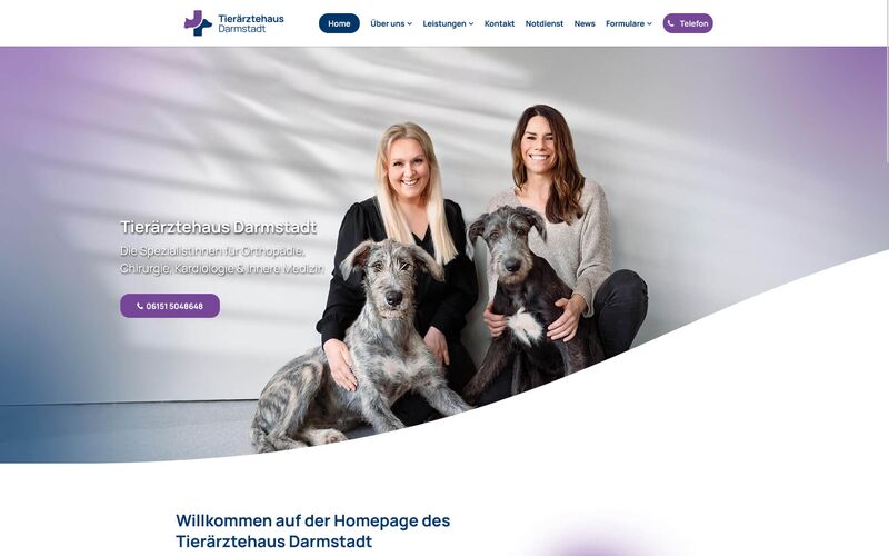 Vorschau der Website von Tierärztehaus Darmstadt