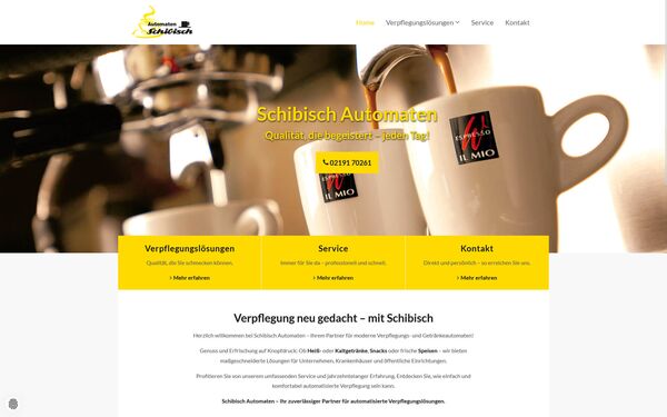 Vorschau der Website von Schibisch Automaten