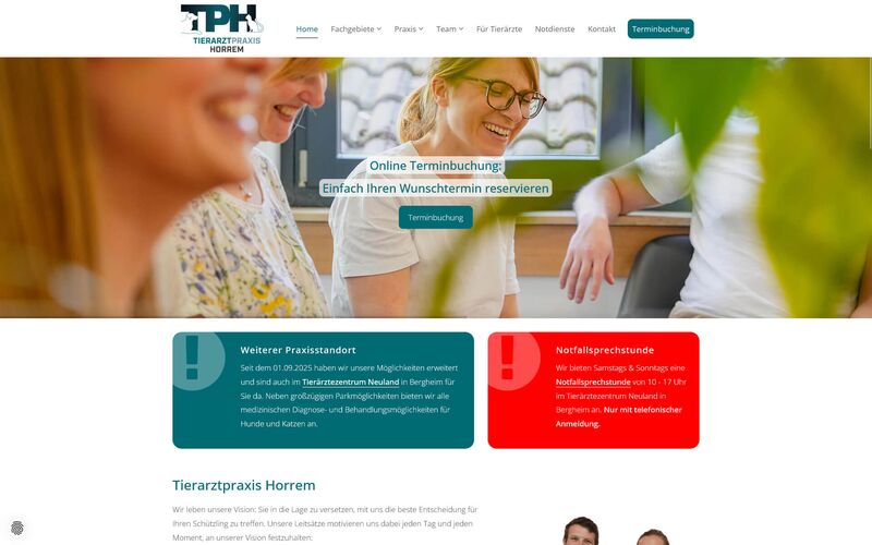 Vorschau der Website von Tierarztpraxis Horrem