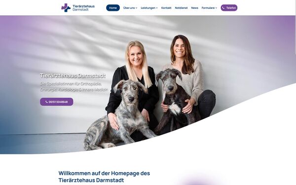 Vorschau der Website von Tierärztehaus Darmstadt